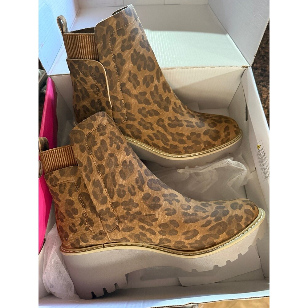 New Animal Print Boots Sz 8